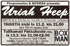 Heep in Finland - Helsinki and Tampere concerts
