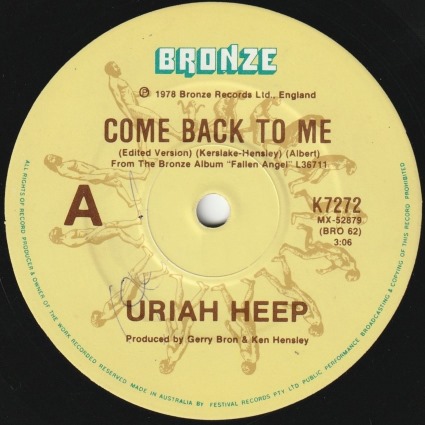 Come Back To Me AUS